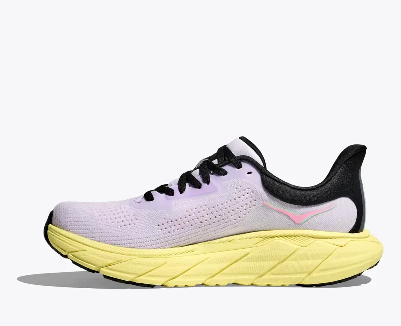 Hoka Women's Arahi 7 Stability Running Shoes in Starlight Glow / Yuzu-1
