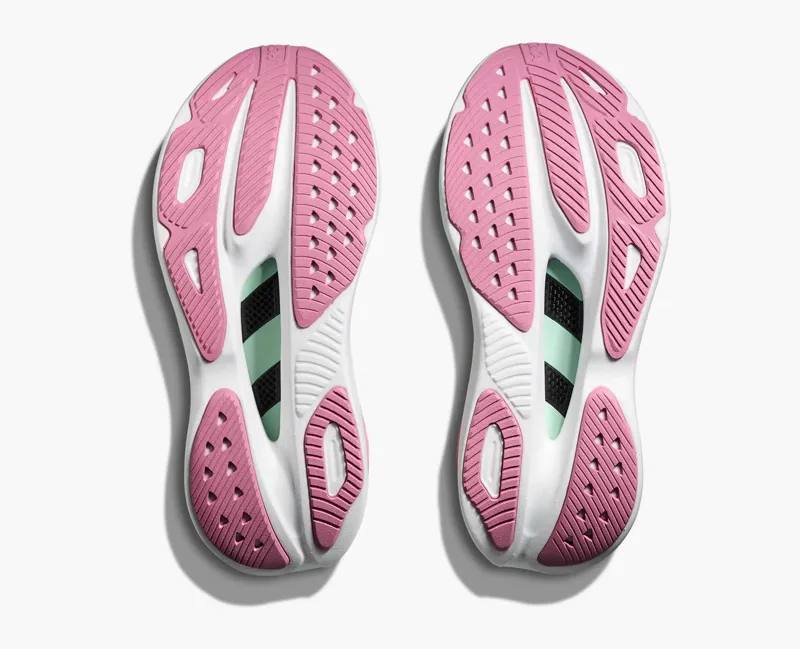 Hoka Women's Skyward X Running Shoes in Jadeite / Dried Rose-5