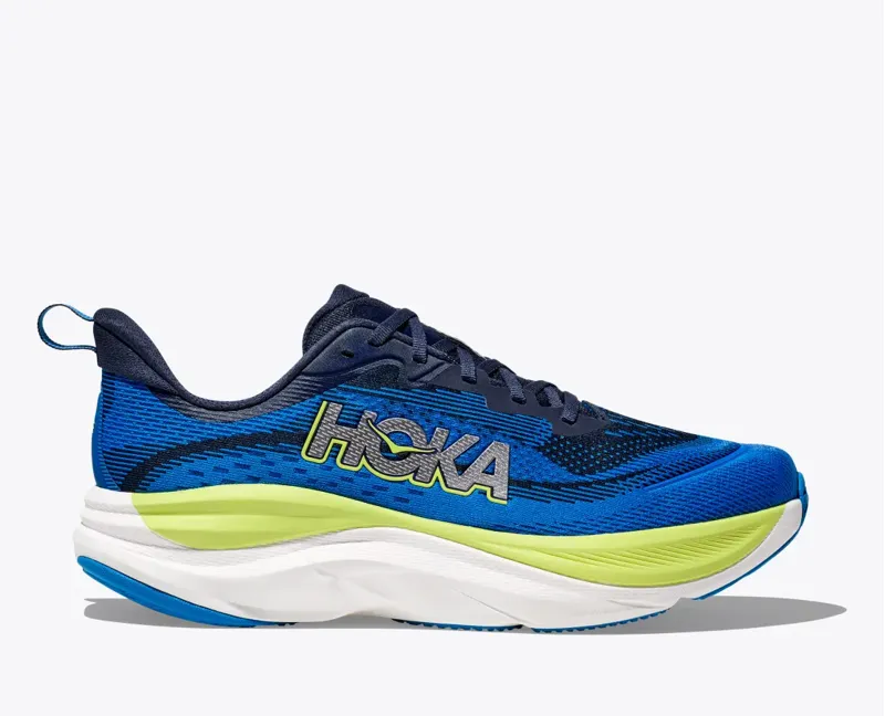 HOKA Men's Skyflow Running Shoe in  Varsity Navy/Electric Cobalt