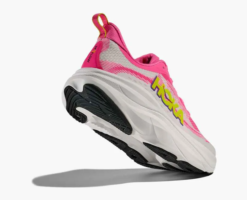 Hoka Women's Skyflow Running Shoes in Neon Rose / Neon Hoka Citrus -5