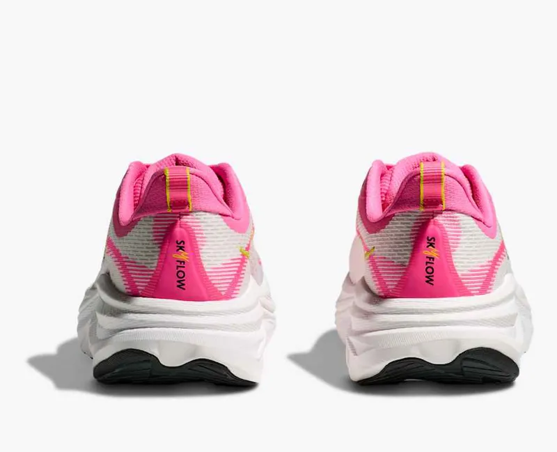 Hoka Women's Skyflow Running Shoes in Neon Rose / Neon Hoka Citrus -4
