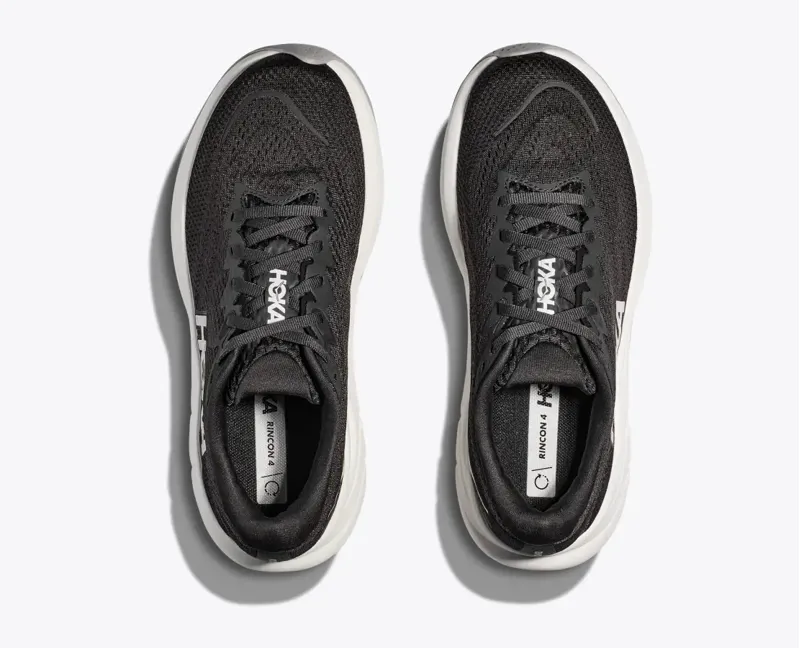 Hoka Men's Rincon 4 Running Shoes in Black and White-6
