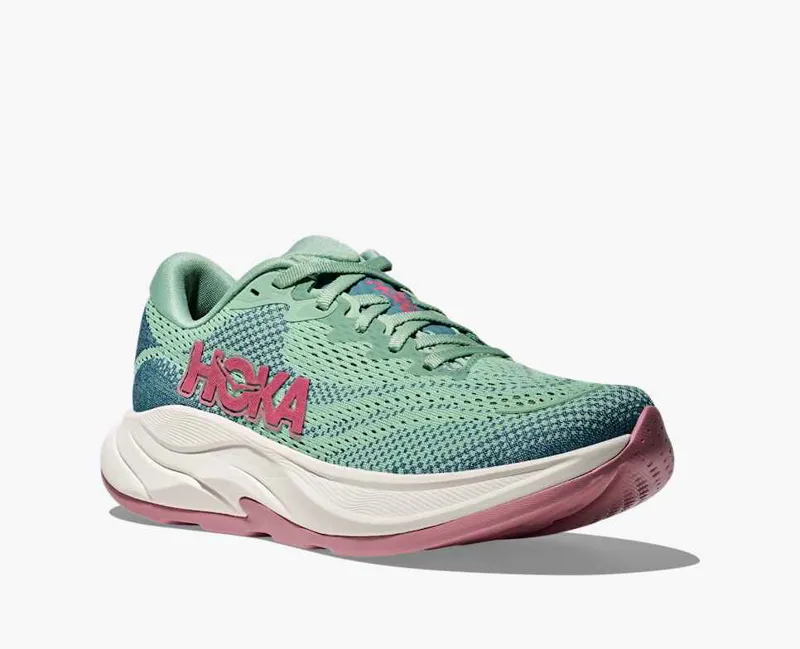 Hoka Women's Rincon 4 Running Shoes in Jadeite / Alpine Blue-2