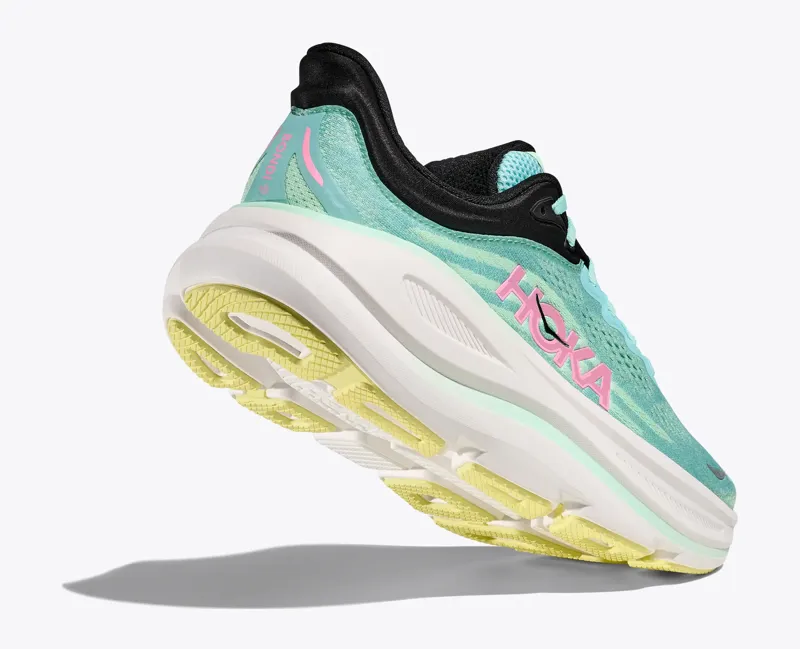 Hoka Women's Bondi 9 Running Shoes in Blue Spark / Mint Fluorite-5