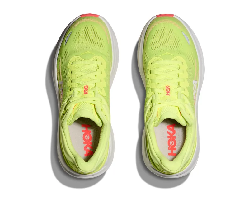 Hoka Women's Bondi 9 Running Shoes in Neon Yuzu / Sunlight-5