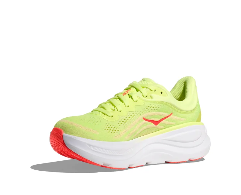 Hoka Women's Bondi 9 Running Shoes in Neon Yuzu / Sunlight-4