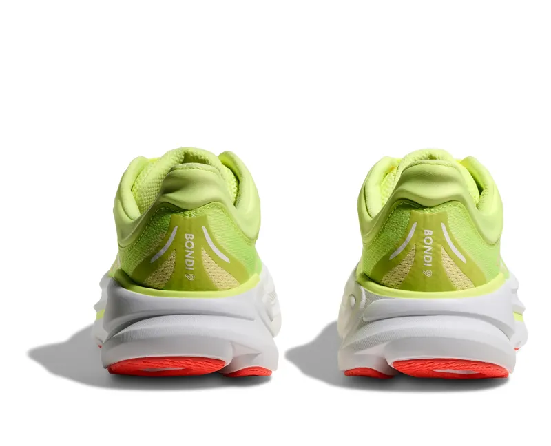 Hoka Women's Bondi 9 Running Shoes in Neon Yuzu / Sunlight-2