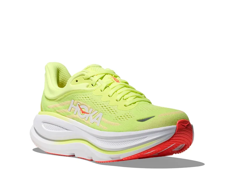 Hoka Women's Bondi 9 Running Shoes in Neon Yuzu / Sunlight-1