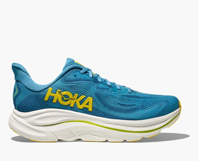 Hoka Men's Clifton 10 Running Shoes in Alpine Blue / Foggy Night