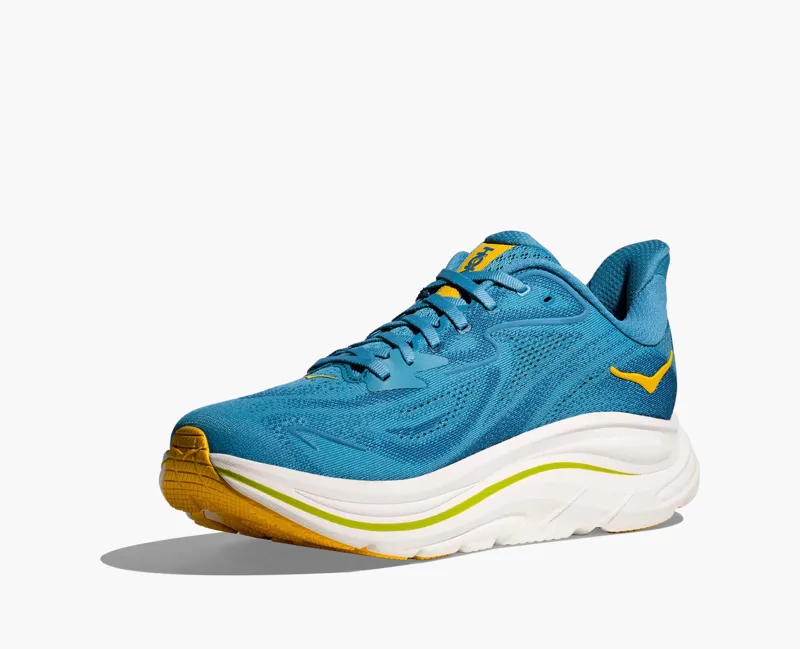 Hoka Men's Clifton 10 Running Shoes in Alpine Blue / Foggy Night-6