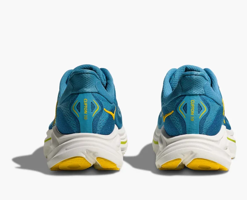 Hoka Men's Clifton 10 Running Shoes in Alpine Blue / Foggy Night-3