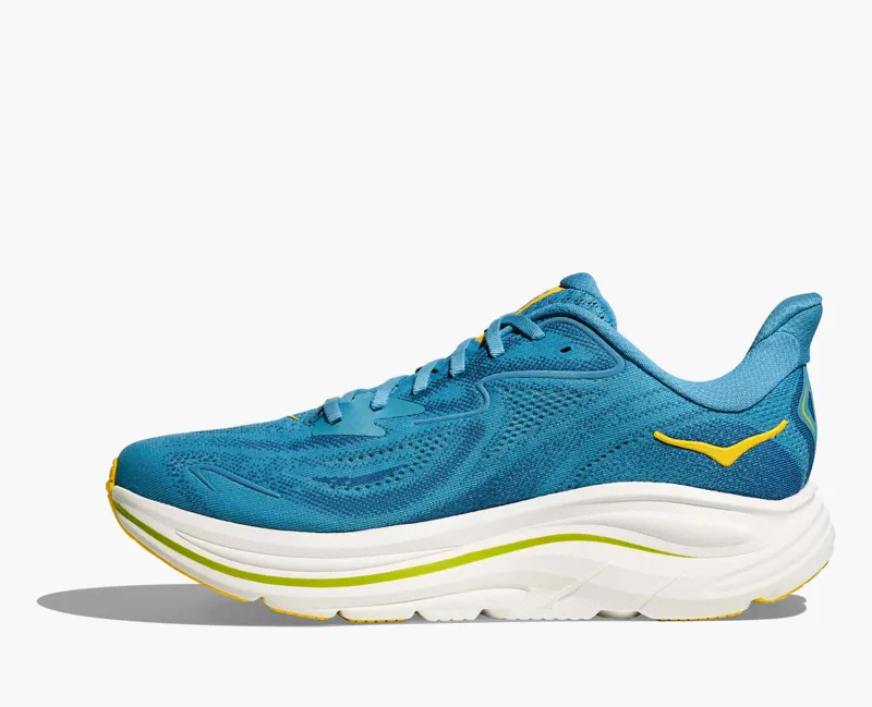 Hoka Men's Clifton 10 Running Shoes in Alpine Blue / Foggy Night-1