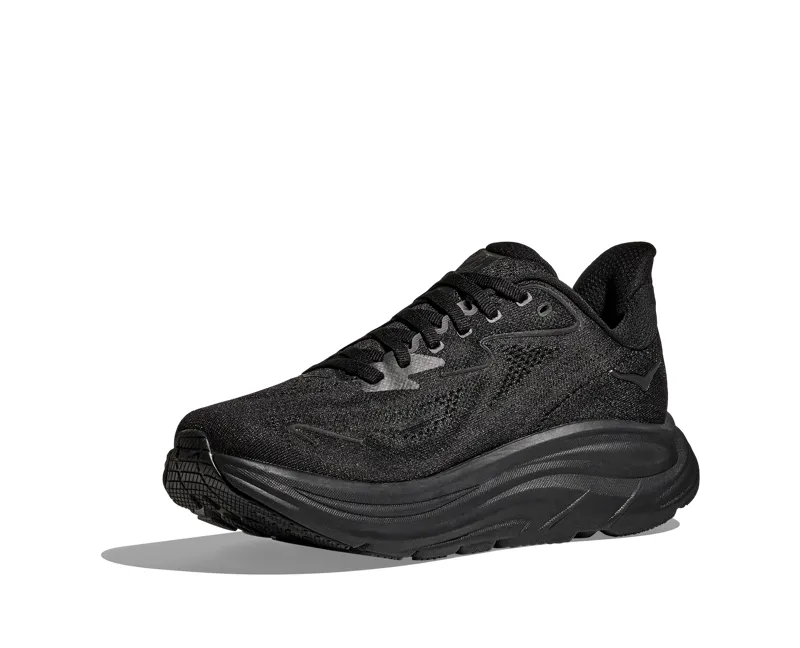 Hoka Men's Clifton 10 Neutral Running Shoes in Black / Black -3