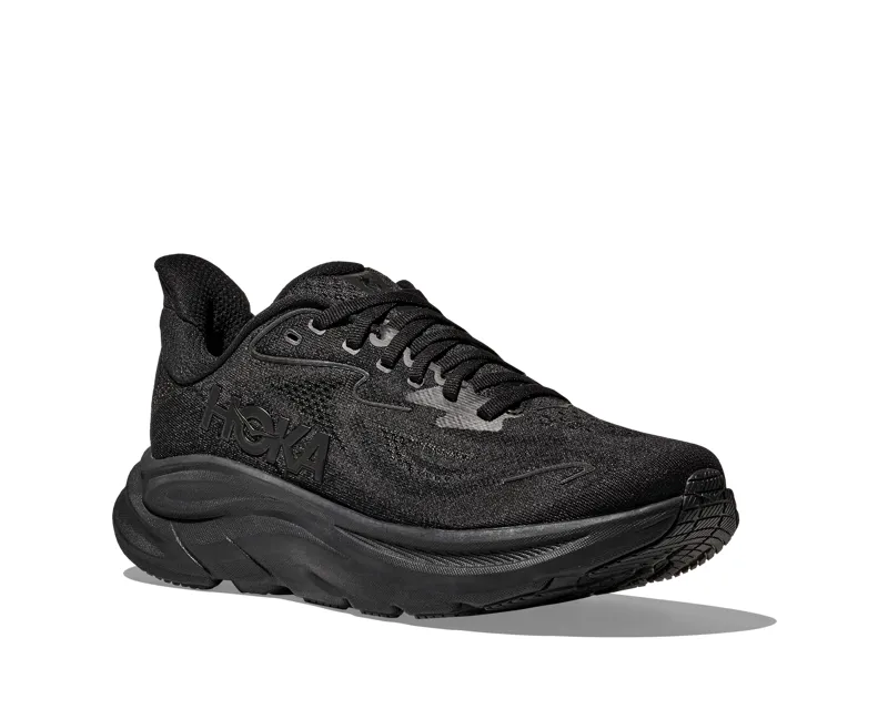 Hoka Men's Clifton 10 Neutral Running Shoes in Black / Black 