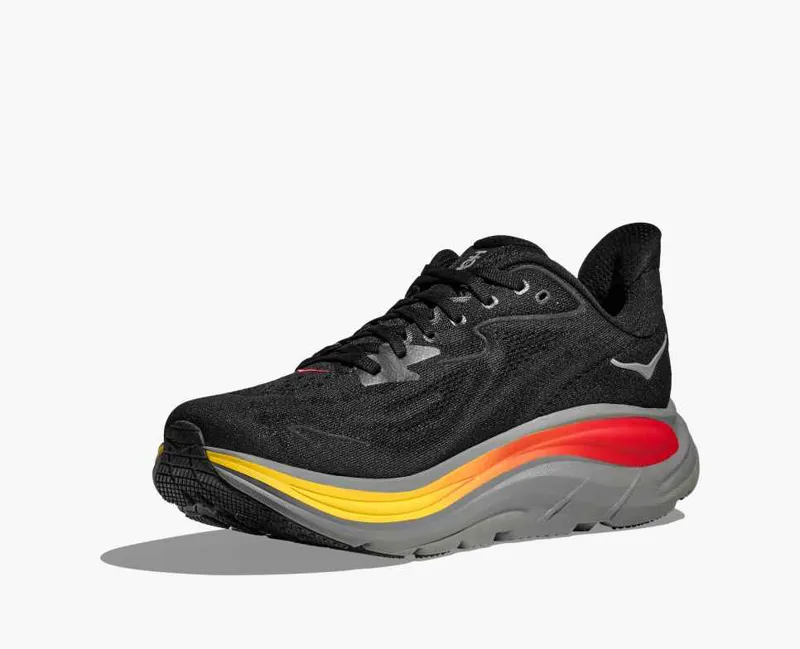 Hoka Men's Clifton 10 Running Shoes in Black / Galactic Grey-6