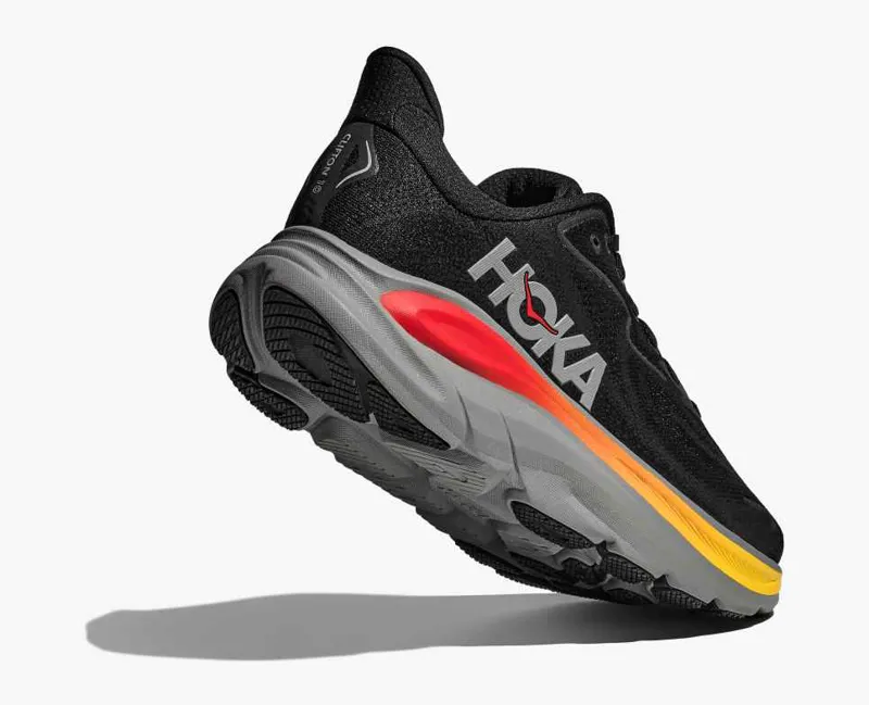 Hoka Men's Clifton 10 Running Shoes in Black / Galactic Grey-1