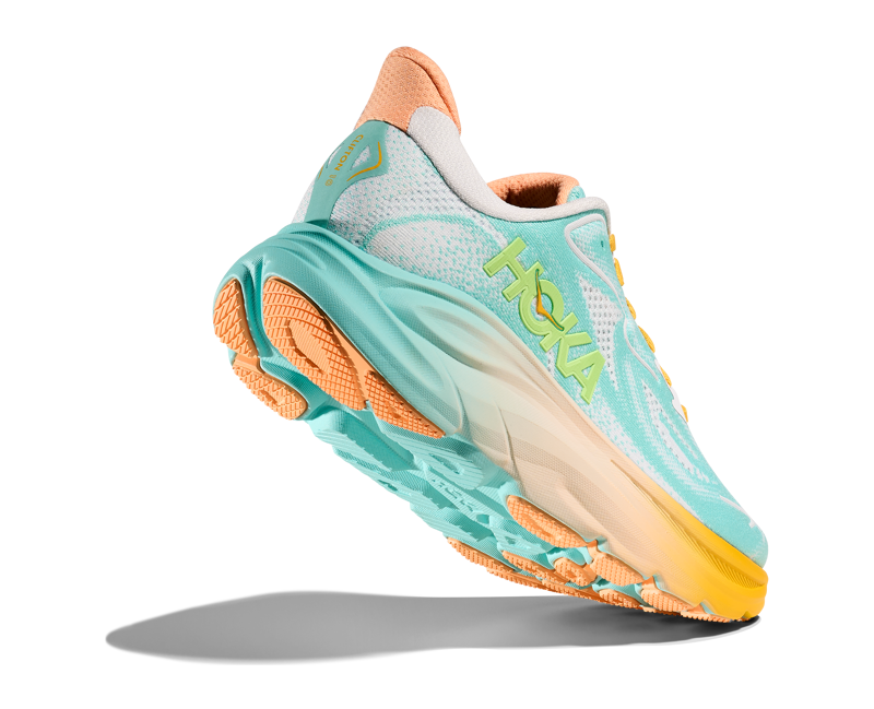 Hoka Women's Clifton 10 Neutral Running Shoes in Blue Spark / White -5