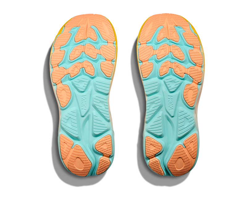 Hoka Women's Clifton 10 Neutral Running Shoes in Blue Spark / White -2