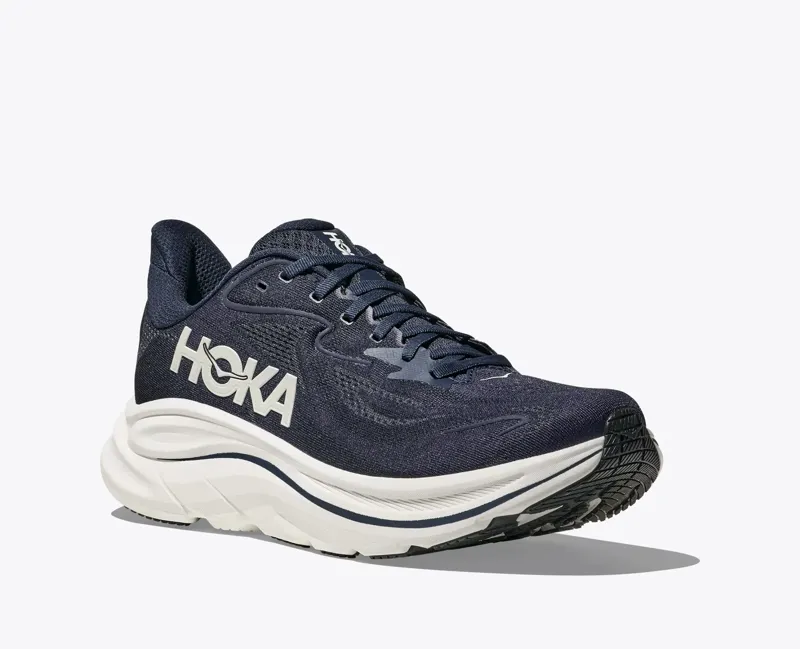 Hoka Men's Clifton 10 Running Shoes in Navy / White-3