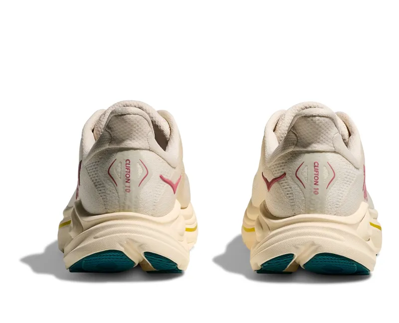 Hoka Women's Clifton 10 Neutral Running Shoes in Birch / Alabaster-3