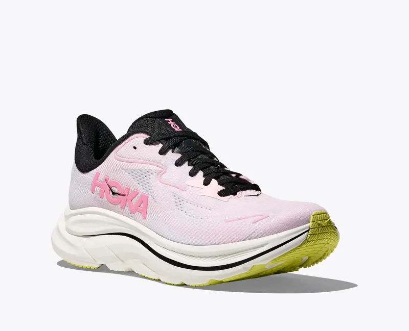 Hoka Women's Clifton 10 Neutral Running Shoes in Carnation / Starlight Glow-3