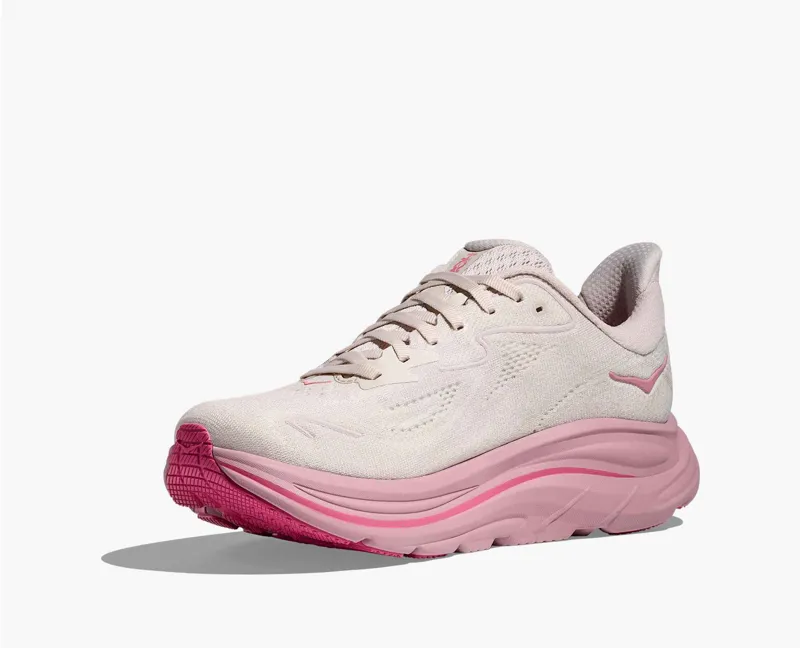 Hoka Women's Clifton 10 Running Shoes in Rose Cream / Dried Rose-6