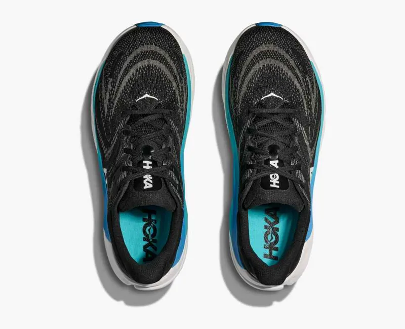 Hoka Men's Arahi 8 Running shoes in Black Skyward Blue-7