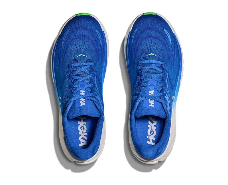 Hoka Men's Arahi 8 Running Shoe in Cobalt Blue / Neon Green-5