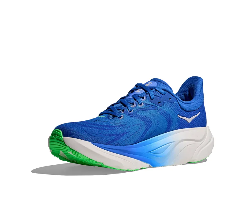 Hoka Men's Arahi 8 Running Shoe in Cobalt Blue / Neon Green-3