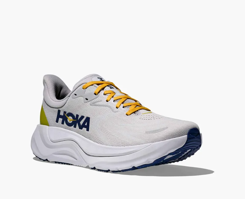Hoka Men's Arahi 8 Road Running Shoes in Stardust / Cosmic Grey -4