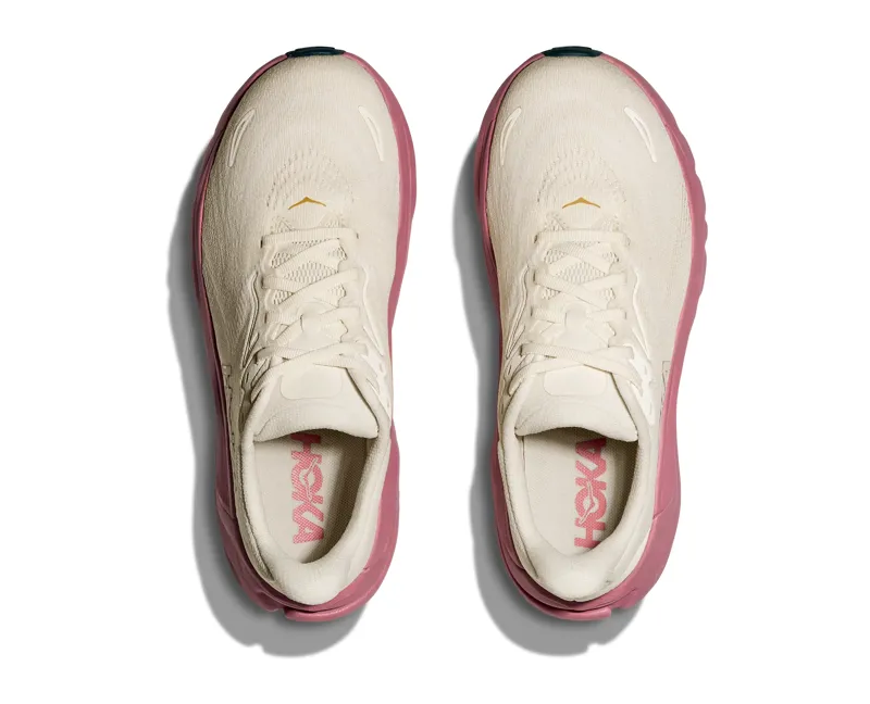 Hoka Women's Arahi 8 Running Shoes in Alabaster / Lingonberry-4