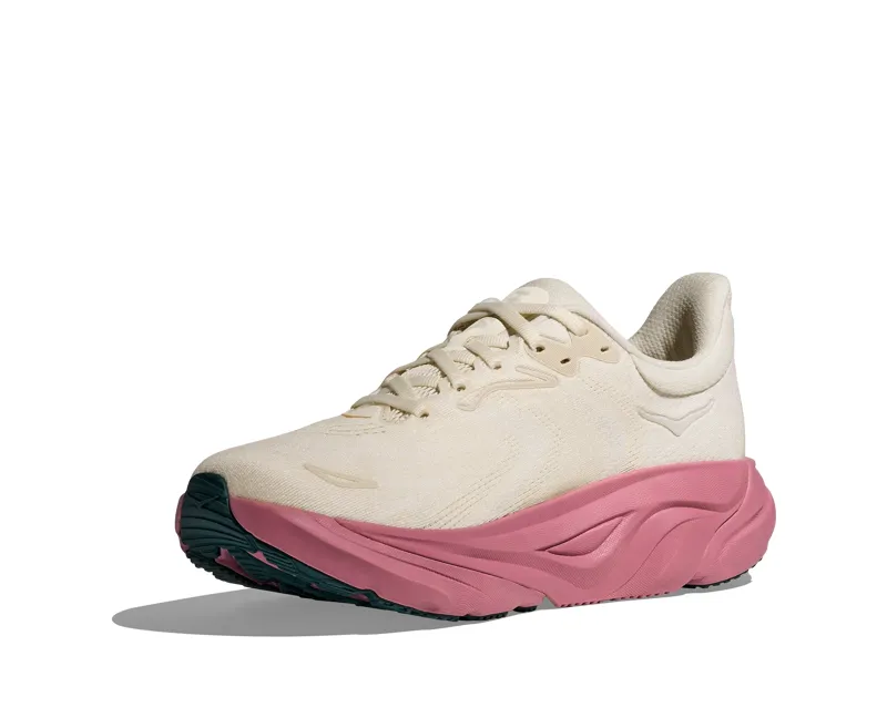 Hoka Women's Arahi 8 Running Shoes in Alabaster / Lingonberry-3