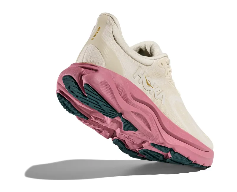 Hoka Women's Arahi 8 Running Shoes in Alabaster / Lingonberry-1