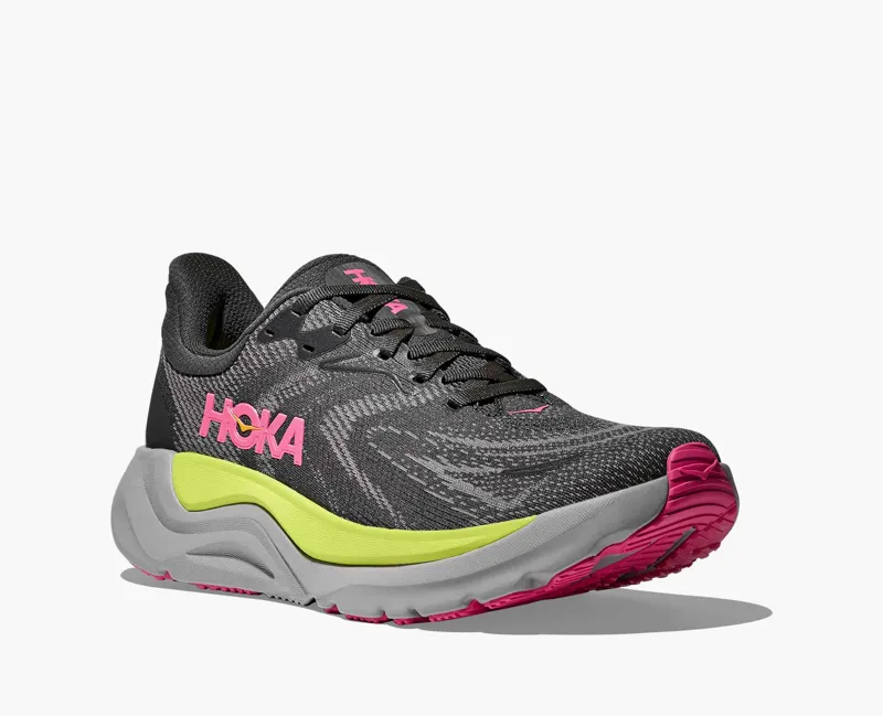 Hoka Women's Arahi 8 Running Shoes in Charcoal Grey Skies-2
