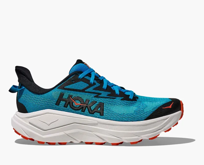 Hoka Men's Challenger 8 Hybrid Trail Shoes in Skyward Blue / White