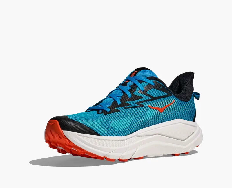 Hoka Men's Challenger 8 Hybrid Trail Shoes in Skyward Blue / White-6