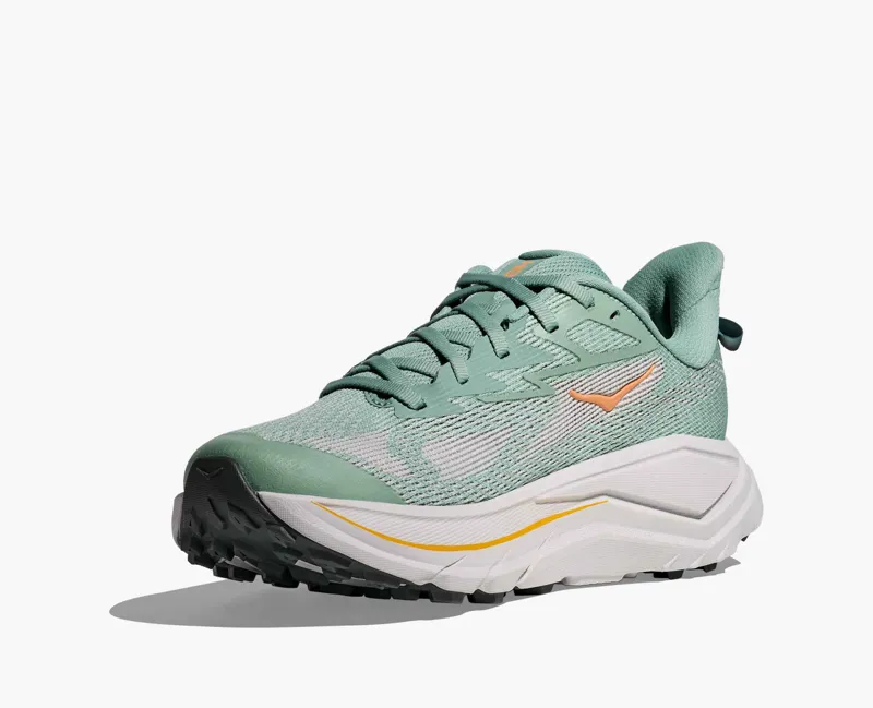 Hoka Women's Challenger 8 Hybrid Trail Shoes in Jade / Cosmic Grey-5