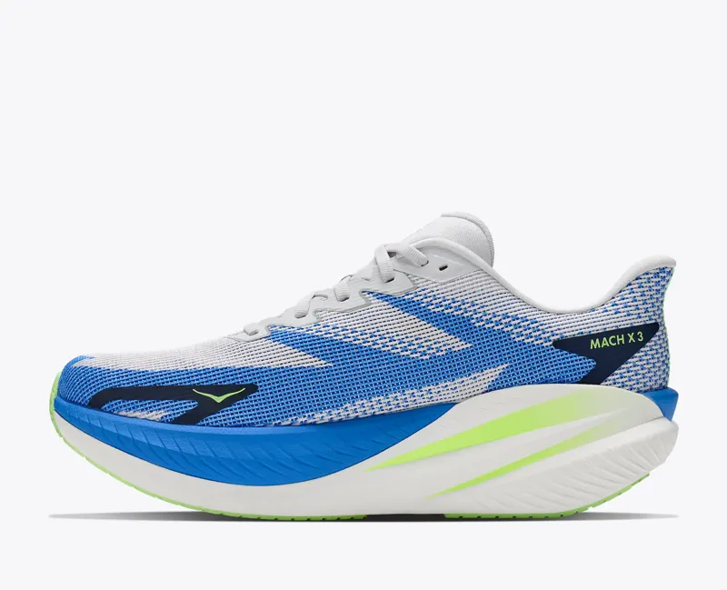 Hoka Men's Mach X3 Running Shoes in Cosmic Grey Virtual Blue -1