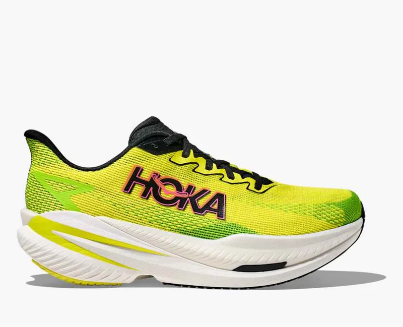 Hoka Men's Mach X 3 Running Shoes in Neon Hoka Citrus / Neon Lime
