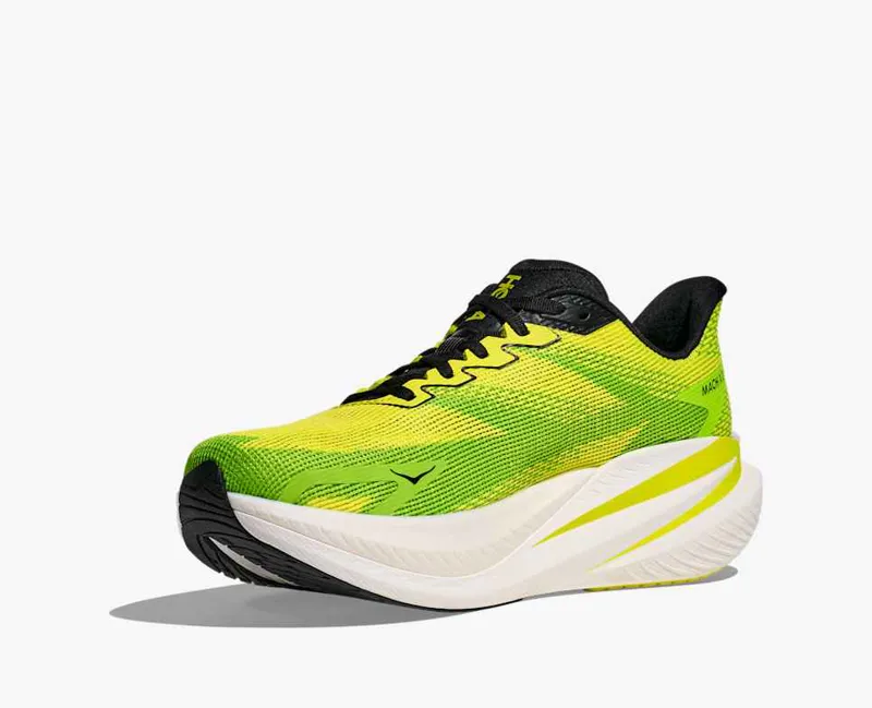 Hoka Men's Mach X 3 Running Shoes in Neon Hoka Citrus / Neon Lime-5