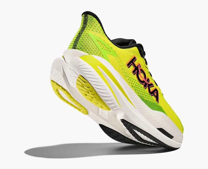 Hoka Men's Mach X 3 Running Shoes in Neon Hoka Citrus / Neon Lime-4