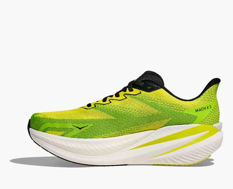 Hoka Men's Mach X 3 Running Shoes in Neon Hoka Citrus / Neon Lime-1