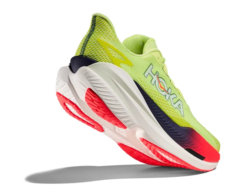 Hoka Men's Mach X 3 Race Shoes in Neon Yuzu / Squid Ink-2