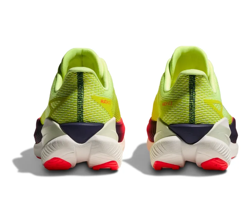 Hoka Women's Mach X 3 Race Shoes in Neon Yuzu / Squid Ink-1