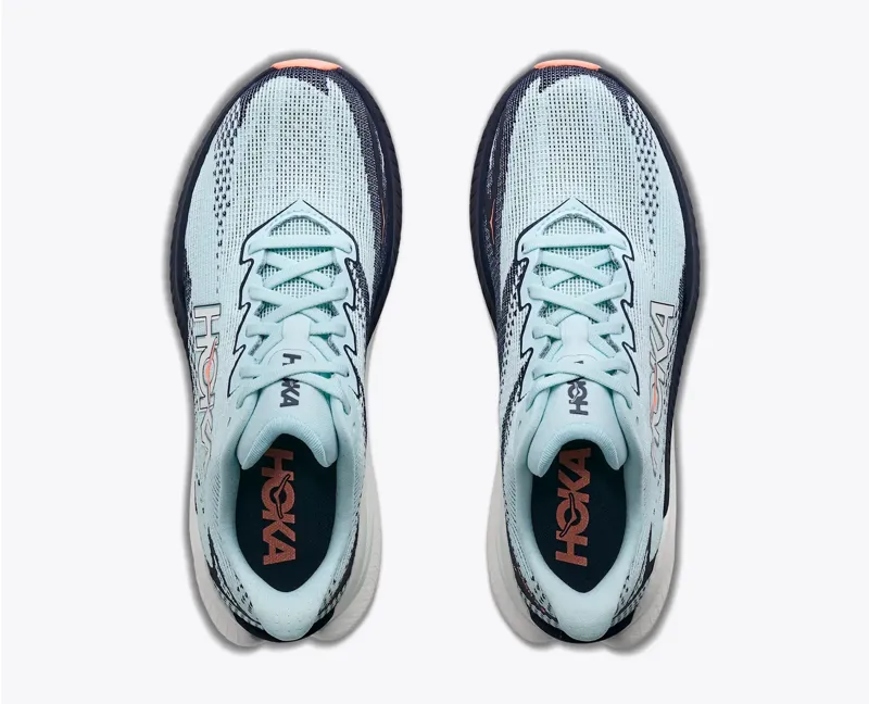 Hoka Women's Mach X3 Running Shoes in Glimmering Blue Varsity Navy-6