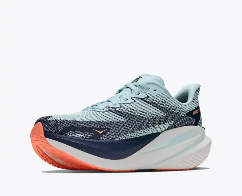 Hoka Women's Mach X3 Running Shoes in Glimmering Blue Varsity Navy-5