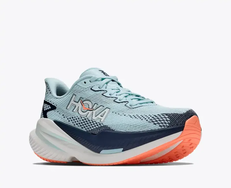 Hoka Women's Mach X3 Running Shoes in Glimmering Blue Varsity Navy-2