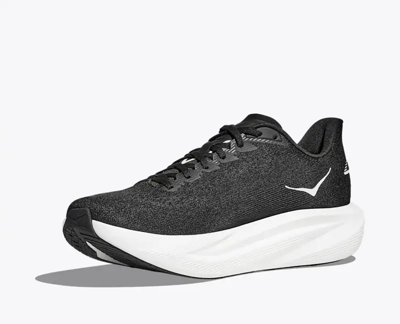 Hoka Men's Mach 7 Running Shoes in Black / White Neutral SS26-4