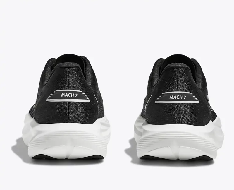 Hoka Men's Mach 7 Running Shoes in Black / White Neutral SS26-2