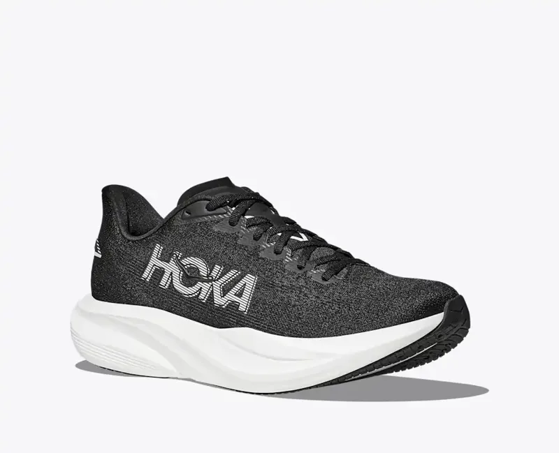 Hoka Men's Mach 7 Running Shoes in Black / White Neutral SS26-1